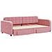 Divano Letto Estraibile con Cassetti Rosa 90x200 cm Velluto - Foto miniatura 3