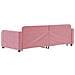 Divano Letto Estraibile con Cassetti Rosa 90x200 cm Velluto - Foto miniatura 5