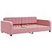 Divano Letto Estraibile con Cassetti Rosa 90x200 cm Velluto - Foto miniatura 6