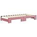 Divano Letto Estraibile con Cassetti Rosa 90x200 cm Velluto - Foto miniatura 8