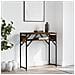 Tavolo Consolle Ripiano Rovere Fumo 75x30x75 Legno Multistrato - Foto miniatura 2