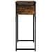 Tavolo Consolle Ripiano Rovere Fumo 75x30x75 Legno Multistrato - Foto miniatura 5