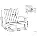Panchina Da Giardino Adirondack 125 Cm Rosso - Foto miniatura 2