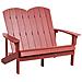 Panchina Da Giardino Adirondack 125 Cm Rosso - Foto miniatura 3