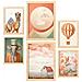 Set Di 6 Stampe Orange Dream In Kindergarten: Dipinti Decorativi Estetici Per Il Tuo Soggiorno A Casa A3 & A4 Telaio In Legno Chiaro - Foto miniatura 1