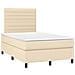 Giroletto a Molle con Materasso Crema 120x190 cm in Tessuto - Foto miniatura 1