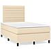 Giroletto a Molle con Materasso Crema 120x190 cm in Tessuto - Foto miniatura 2