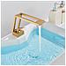 Rubinetto per lavabo da bagno, Blackswan, tipo M365, modello oro opaco, misura 19 cm - Foto miniatura 4