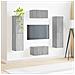 Set mobile TV 6 pcs Grigio Sonoma Legno multistrato - Foto miniatura 4