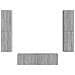 Set mobile TV 6 pcs Grigio Sonoma Legno multistrato - Foto miniatura 7