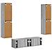 Set mobile TV 6 pcs Grigio Sonoma Legno multistrato - Foto miniatura 8