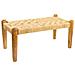 Sgabello In Legno E Corda Marrone 90x44x35h - Foto miniatura 1