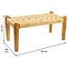 Sgabello In Legno E Corda Marrone 90x44x35h - Foto miniatura 5