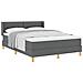 Letto a molle con testiera Grigio scuro 190 x 140 cm Poliestere - Foto miniatura 1