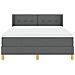 Letto a molle con testiera Grigio scuro 190 x 140 cm Poliestere - Foto miniatura 6