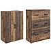 Set di armadi 2 pcs Legno antico 66 x 34,5 x 87 cm - Foto miniatura 3
