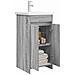 Mobile da bagno con lavabo Sonoma grigio 42 x 40 x 84,5 cm - Foto miniatura 2