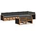 Set di divani da esterno con cuscino 8 pcs Naturale e Antracite - Foto miniatura 1