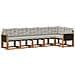 Set di divani da esterno 6 pcs Naturale e Grigio Chiaro - Foto miniatura 1