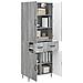 Set di armadi 2 pcs Sonoma grigio 66 x 34,5 x 89,5 cm - Foto miniatura 2