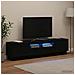 Mobile TV LED a 5 pezzi Nero Legno ingegnerizzato - Foto miniatura 5