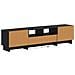 Mobile TV LED a 5 pezzi Nero Legno ingegnerizzato - Foto miniatura 6