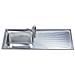 SGE116.1S Serie Alba Lavello da incasso in Acciaio Inox Satinato con 1 Vasca Dimensioni 116 x 50 cm  - Foto miniatura 4