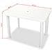 Tavolo Da Giardino 101x68x72 Cm In Plastica Bianco - Foto miniatura 5