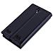 Custodia Compatibile Con Zte Zmax 2 In Nero Carbone - Coperchio Protettiva Con Chiusura Magnetica, Funzione Stand E Tasca Per Le Carte - Foto miniatura 4