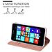 Custodia Compatibile Con Nokia Lumia 640 In Classy Oro Rosa - Coperchio Protettiva Con Chiusura Magnetica, Funzione Stand E Tasca Per Le Carte - Foto miniatura 8
