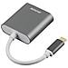 Usb C A Dvi Usb Type-c A Dvi Thunderbolt 3 Compatibile Per Macbook Pro 20182017 Macbook Air Ipad Pro 2018 Samsung Galaxy S10 S9 Superficie Book 2 E Di Pi - Grey - Foto miniatura 2