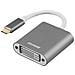 Usb C A Dvi Usb Type-c A Dvi Thunderbolt 3 Compatibile Per Macbook Pro 20182017 Macbook Air Ipad Pro 2018 Samsung Galaxy S10 S9 Superficie Book 2 E Di Pi - Grey - Foto miniatura 1