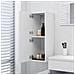 Armadio da Bagno Bianco 30x30x80 cm in Legno Multistrato - Foto miniatura 4