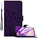 Custodia Compatibile Con Samsung Galaxy S10 5g In Lilla Scuro Fiore - Coperchio Protettivo In Design Floreale Con Chiusura Magnetica, Funzione Stand E Slot Per Carte - Foto miniatura 1