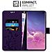 Custodia Compatibile Con Samsung Galaxy S10 5g In Lilla Scuro Fiore - Coperchio Protettivo In Design Floreale Con Chiusura Magnetica, Funzione Stand E Slot Per Carte - Foto miniatura 3
