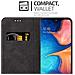 Custodia Compatibile Con Samsung Galaxy A20e In Oro Rosato Nero - Coperchio Protettiva Con Chiusura Magnetica, Funzione Stand E Tasca Per Le Carte - Foto miniatura 4