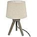Lampada Da Comodino 3 Gambe Mini Lin, 31 Cm, Beige - Foto miniatura 1
