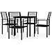 Set Mobili Da Pranzo Per Giardino 5 Pz Nero - Foto miniatura 2