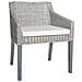 Sedia da Pranzo con Cuscino Grigio in Rattan Naturale 60 x 60 x 79 cm - Foto miniatura 1