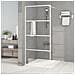 Parete Doccia Walk In Bianca 90x195 Cm Vetro Trasparente Esg - Foto miniatura 1