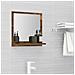 Specchio Da Bagno Rovere Fumo 40x10,5x37cm In Legno Multistrato - Foto miniatura 1
