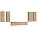 Set Di Mobili Porta Tv 6 Pz Rovere Sonoma In Legno Multistrato - Foto miniatura 1