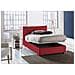 Letto Piazza E Mezza Desirée, Letto Contenitore Con Rivestimento In Tessuto, 100% Made In Italy, Apertura Frontale, Con Materasso Cm 120x190 Incluso, Rosso - Foto miniatura 1