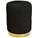 Pouf Salotto Camera Rotondo Imbottito Modello Velvet Chic Tinta Unita Pouf Nero - Foto miniatura 1