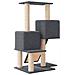 Albero Per Gatti Con Tiragraffi In Sisal Grigio Scuro 82 Cm - Foto miniatura 4