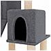 Albero Per Gatti Con Tiragraffi In Sisal Grigio Scuro 82 Cm - Foto miniatura 5