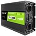 Green Cell Przetwornica Napicia Powerinverter Lcd 12 V 2000w / 40000w Przetwornica Samochodowa Z Wywietlaczem - Czysty Sinus Adattatore E Invertitore Auto Nero - Foto miniatura 1