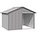 Casetta per Cani grigio 116,5x103x81,5 cm Acciaio Zincato - Foto miniatura 1