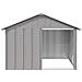 Casetta per Cani grigio 116,5x103x81,5 cm Acciaio Zincato - Foto miniatura 2