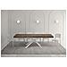 Tavolo allungabile 80x140/224 cm Karida noce gambe bianche - Foto miniatura 3